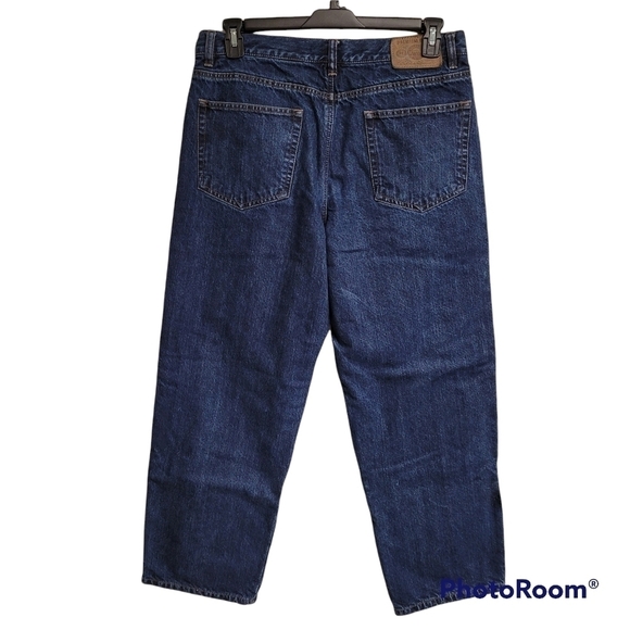 Eddie Bauer Inner Red Plaid Flannel Lined Relaxed Fit Blue Denim Jeans 35x30 - Picture 4 of 13